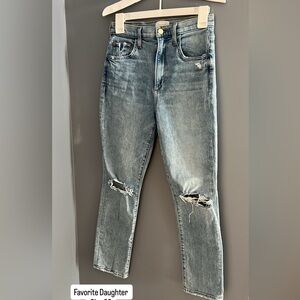 Favorite Daughter Light Blue Distressed Skinny Jeans